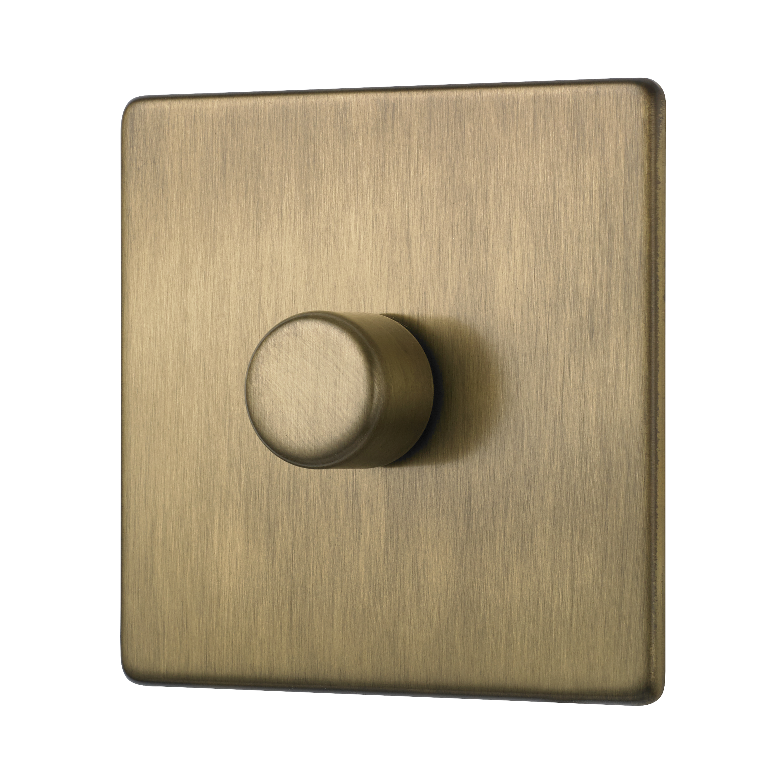 Penthouse single 120W LED dimmer switch in burnished brass