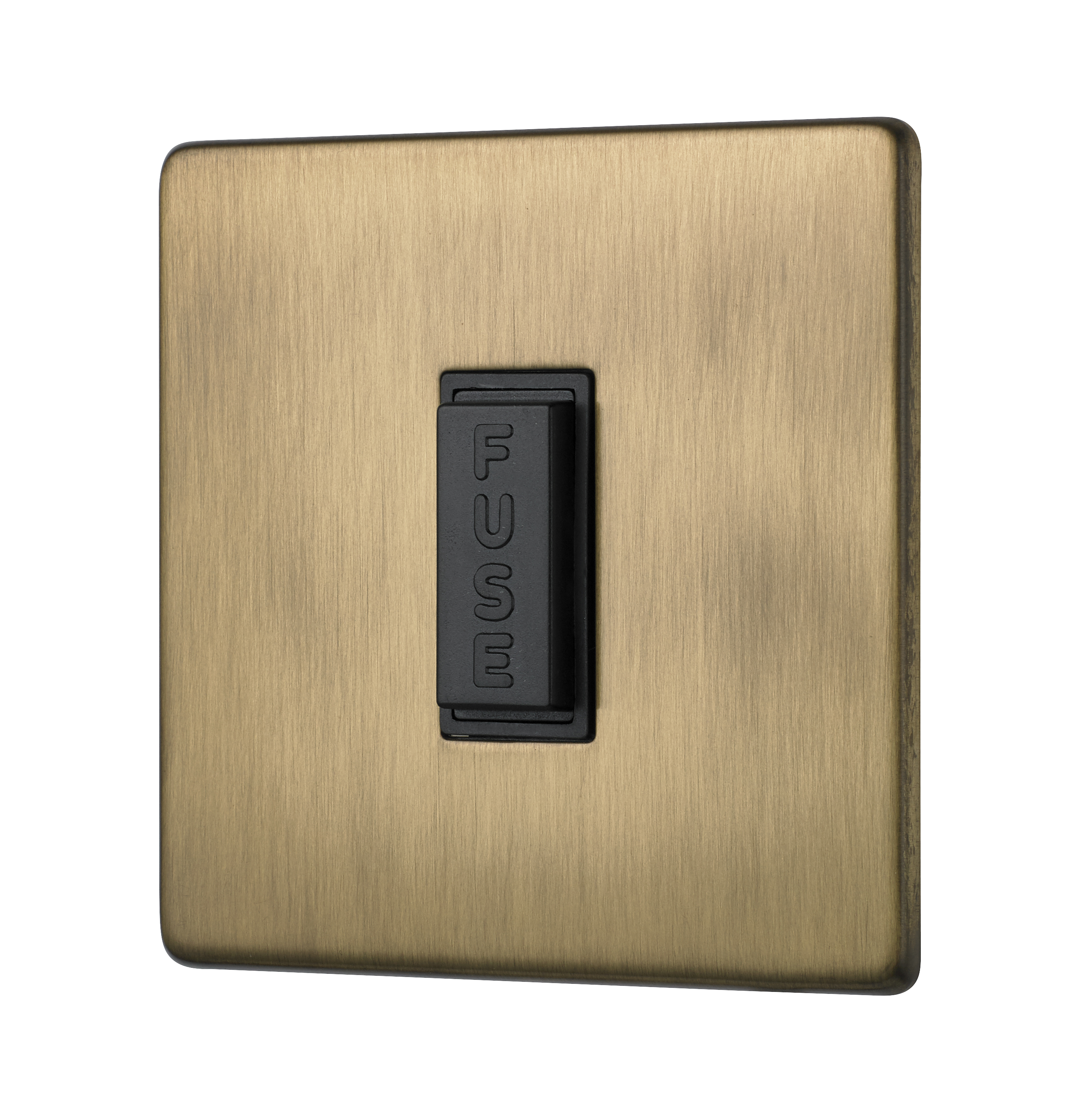 Penthouse unswitched fused connection unit in Burnished Brass