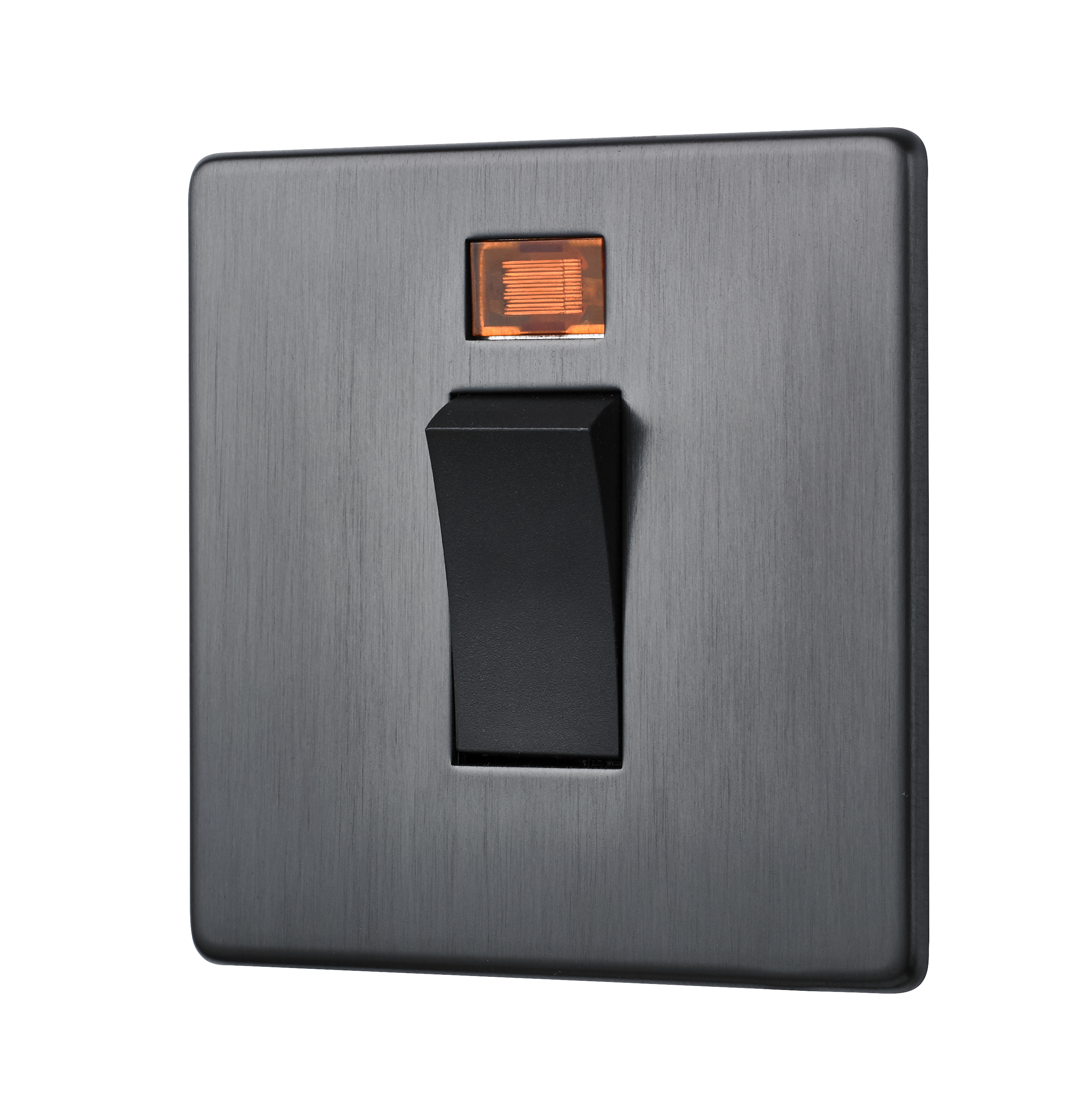 Dark Antique Bronze Screwless Cooker Switch With Neon Indicator 45 Amp