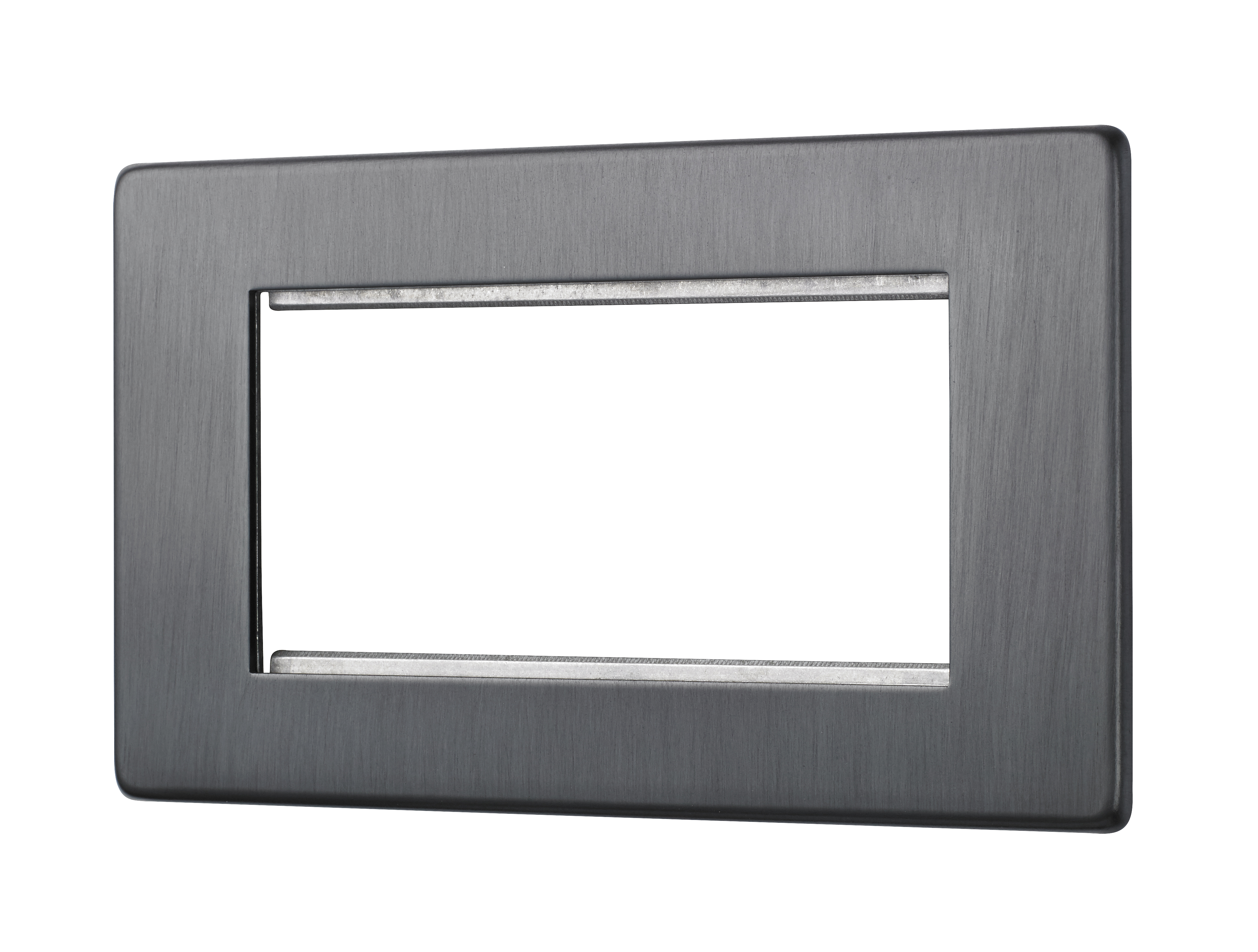 Dark Antique Bronze Screwless Quad Euro Module Plate