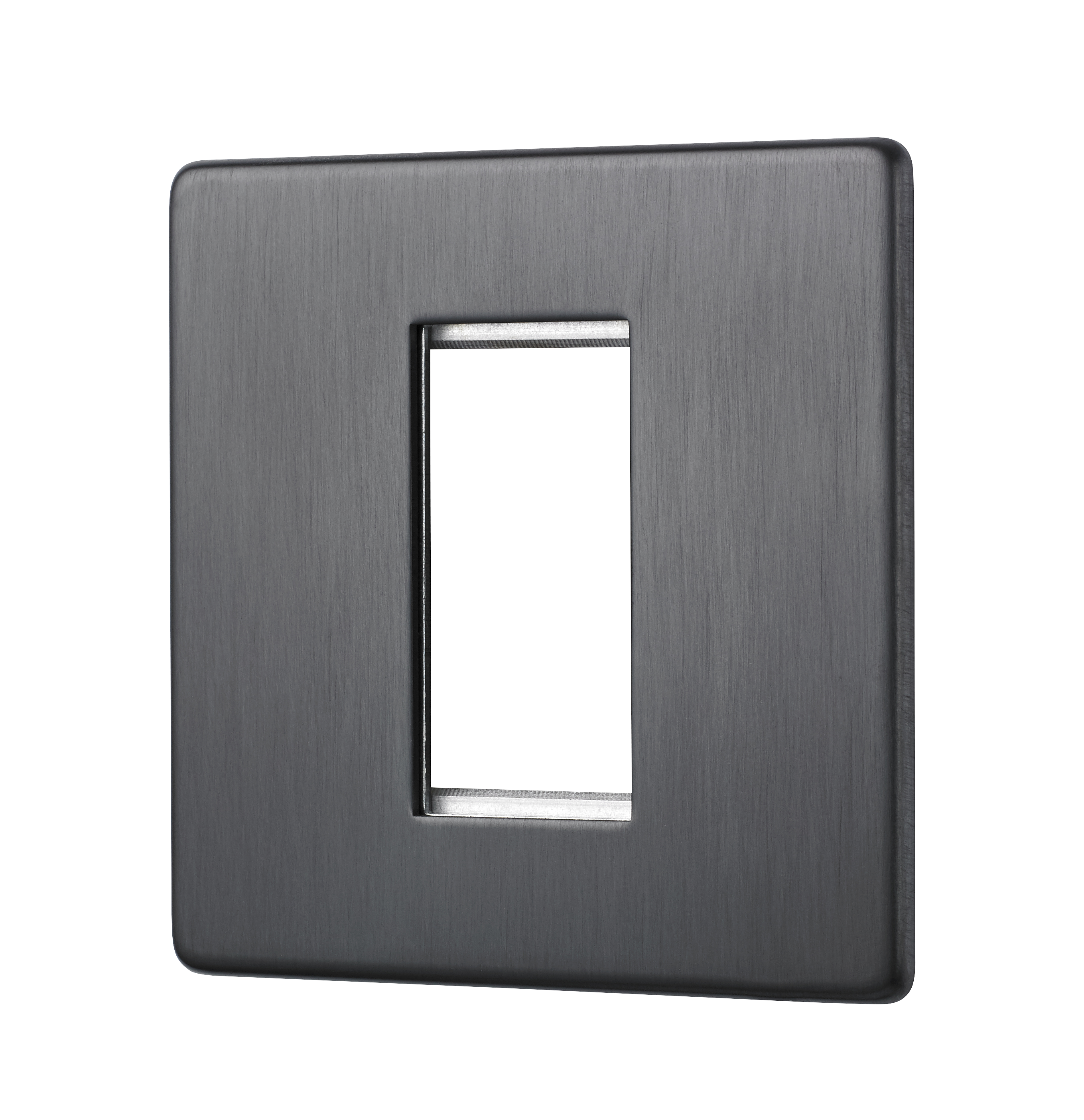 Dark Antique Bronze Screwless Single Euro Module Plate