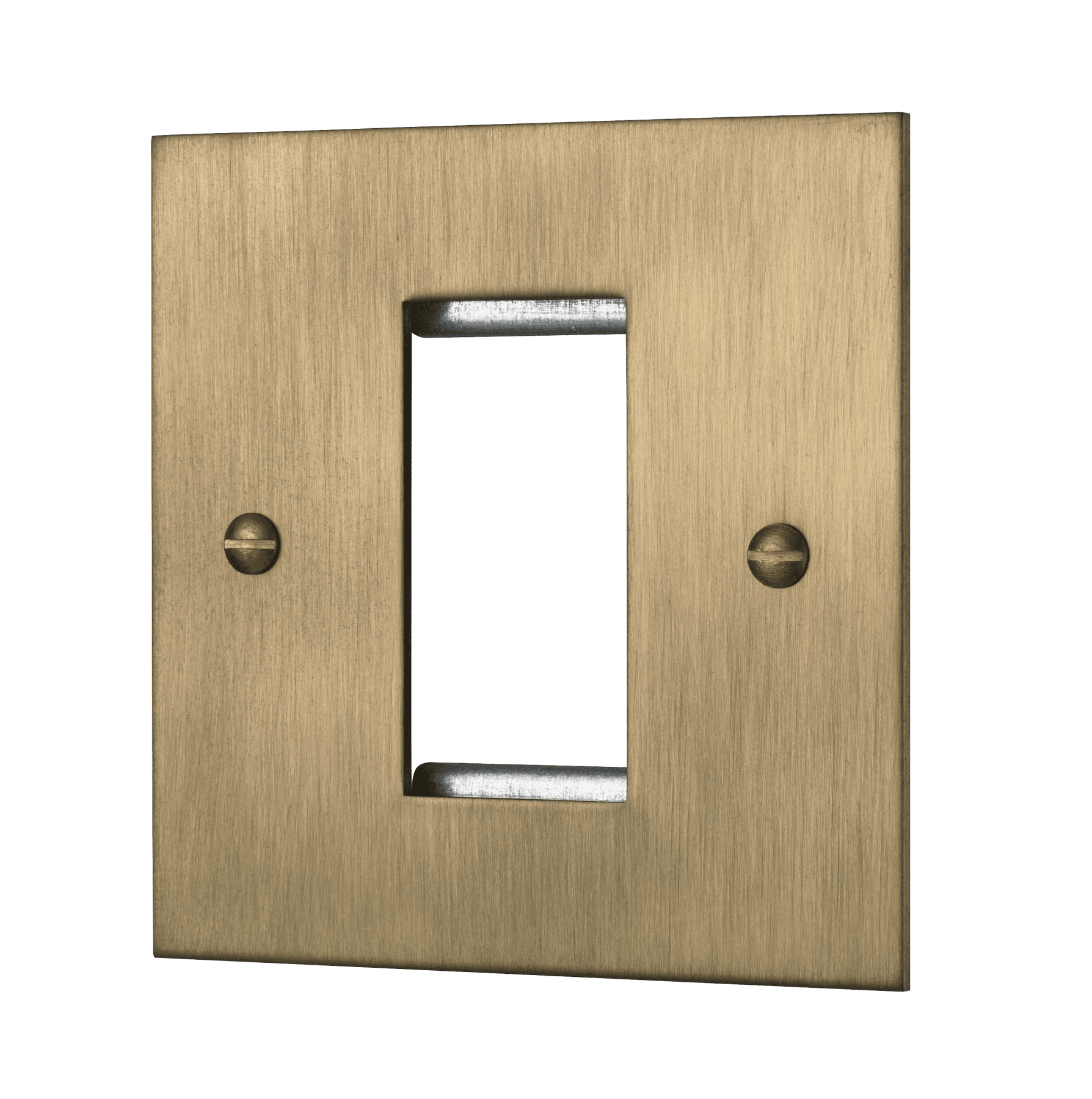 Euro Plate Module Insert Burnished Brass Single Euro Module Plate - Wandsworth Electrical