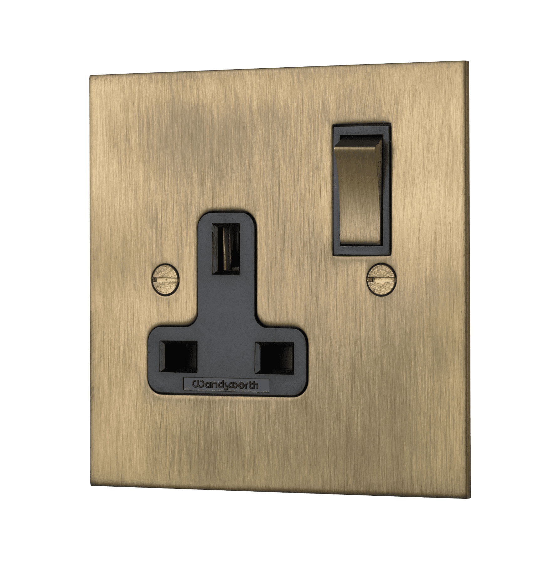 Burnished Brass Single Socket - 1 Gang/Single Switched - Wandsworth ...