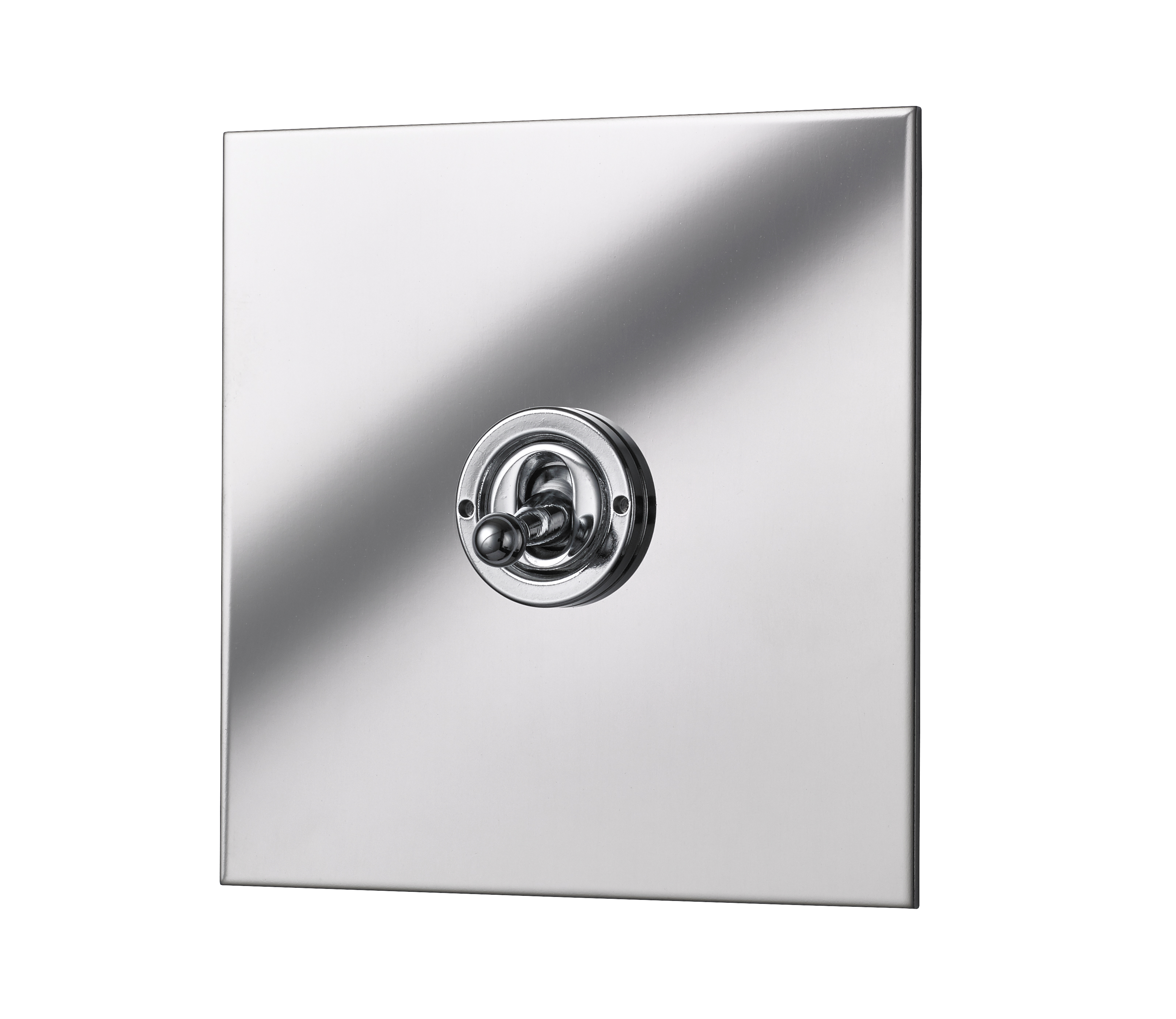 Our square edge toggle switch in polished mirror