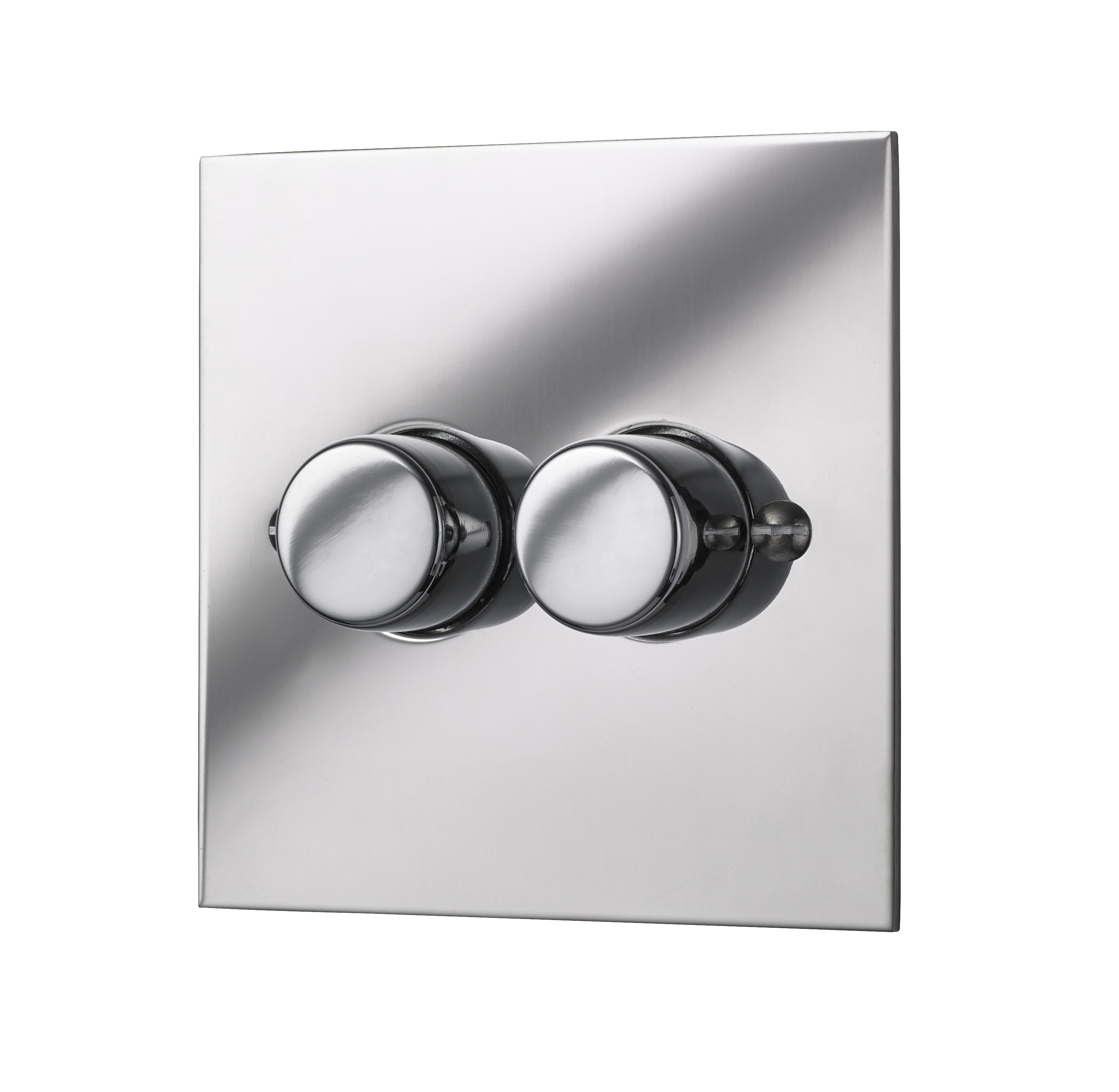 Polished Mirror Double Dimmer Switch - 2 Gang 120W Led