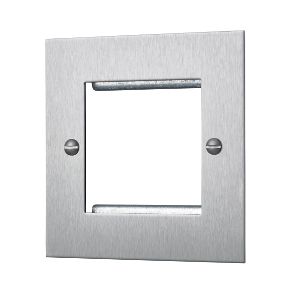 Satin Stainless Steel Double Euro Module Plate