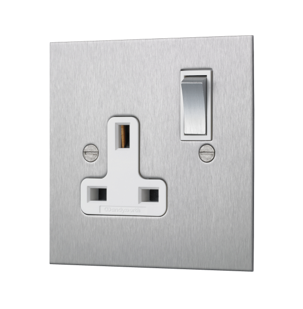 Wandsworth Socket Plate Satin Stainless Steel Clasic 