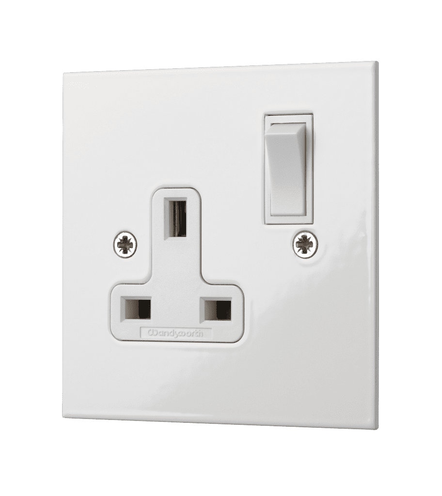 White Single Socket - 1 Gang/Single Switched - Wandsworth Electrical