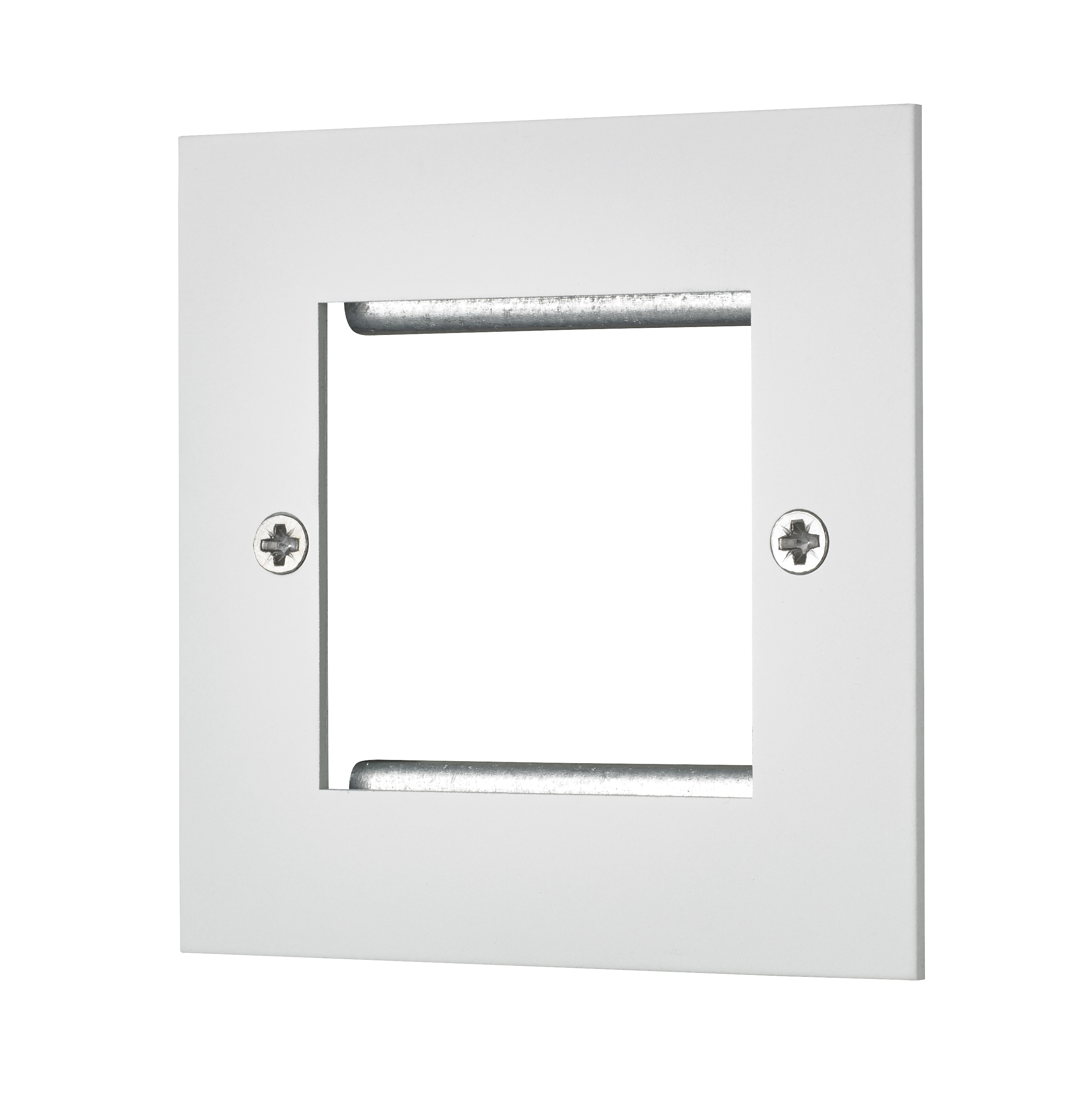 White Etched Prime Double Euro Module Plate