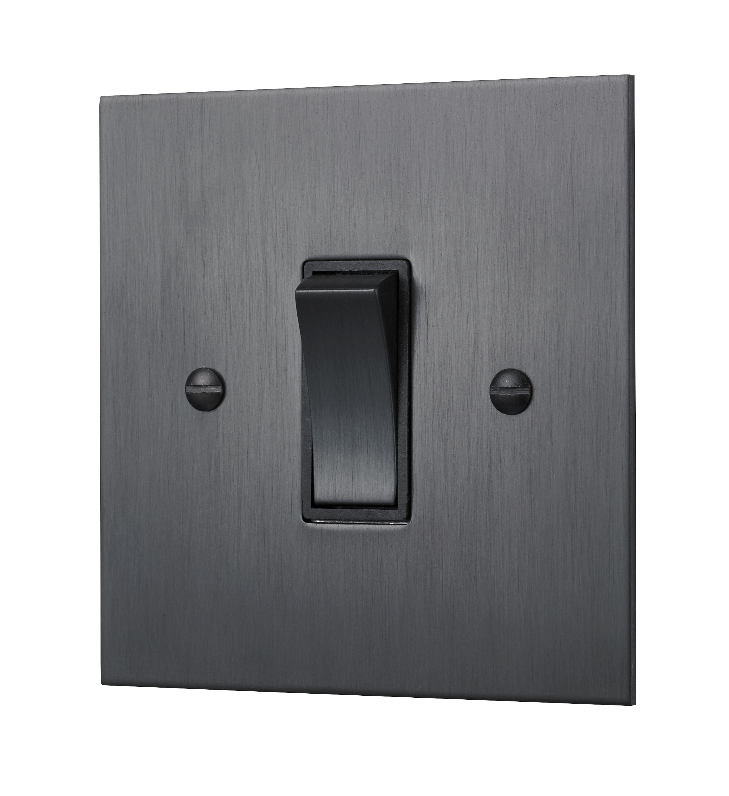 Dark Antique Bronze Light Switch - 1 Gang/Single 2 Way Rocker Switch