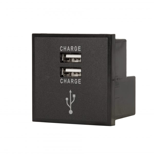 Our USB Twin Charger Module in black