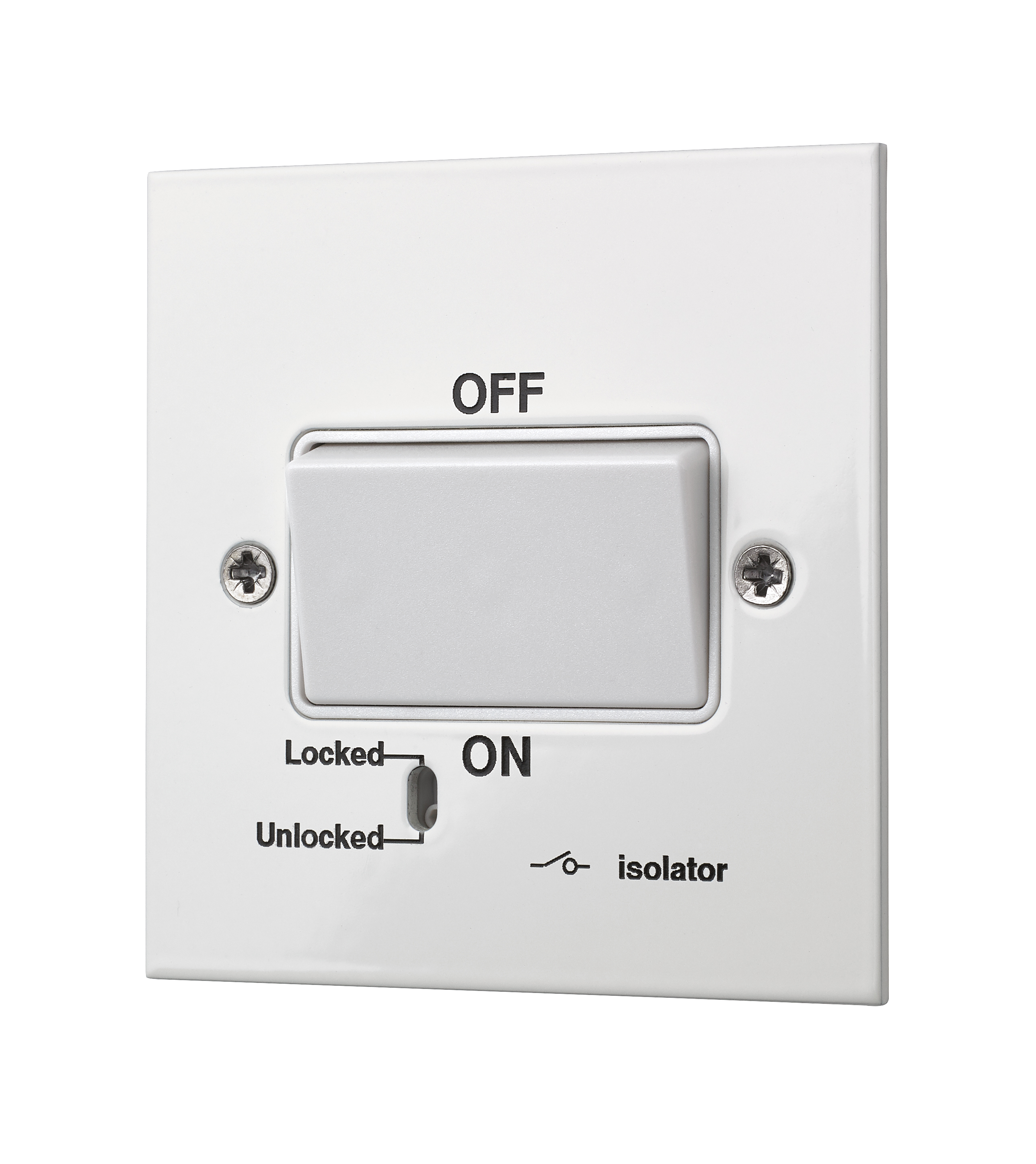 White Classic Square Edge Triple/3 Pole Fan Isolator Switch Wandsworth Electrical