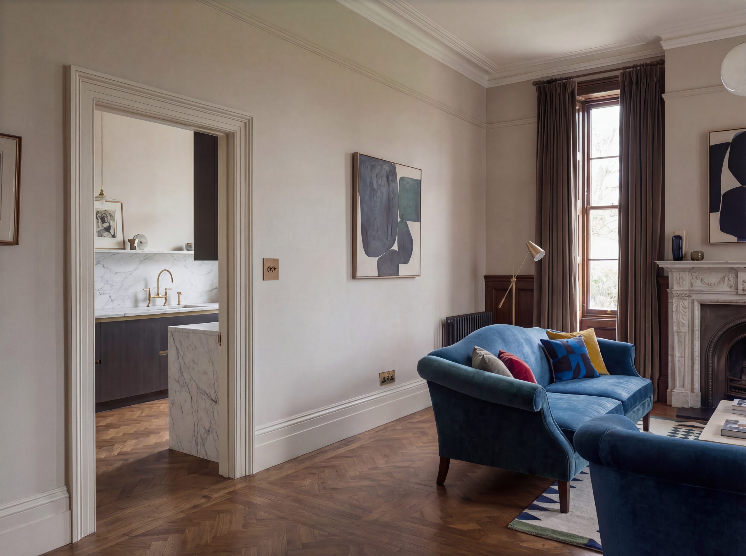 Living room with Pent SQ BB plates